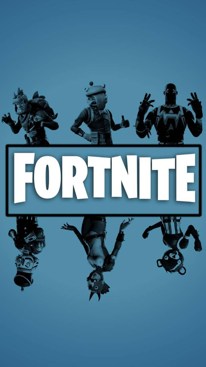 Fortnite, black silhouettes, white logo, HD Phone Wallpaper