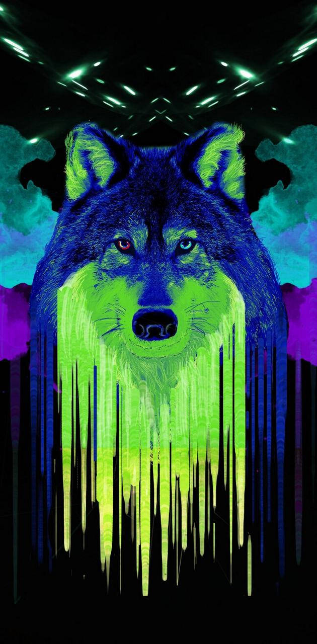 Cool Galaxy, neon-drenched, vibrant green, HD Phone Wallpaper