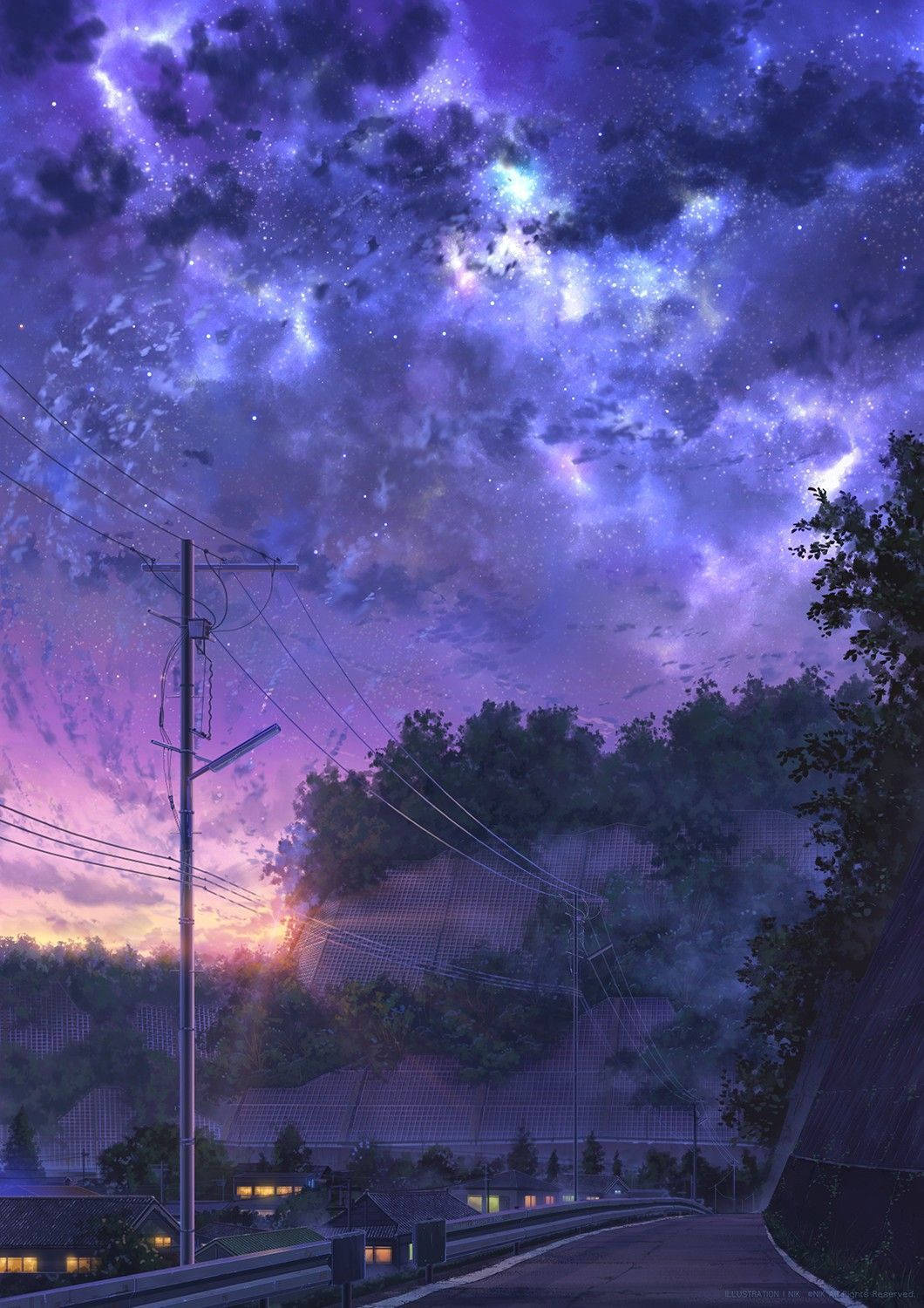 Cool Galaxy, twilight, vibrant purple and blue starry sky, HD Phone Wallpaper