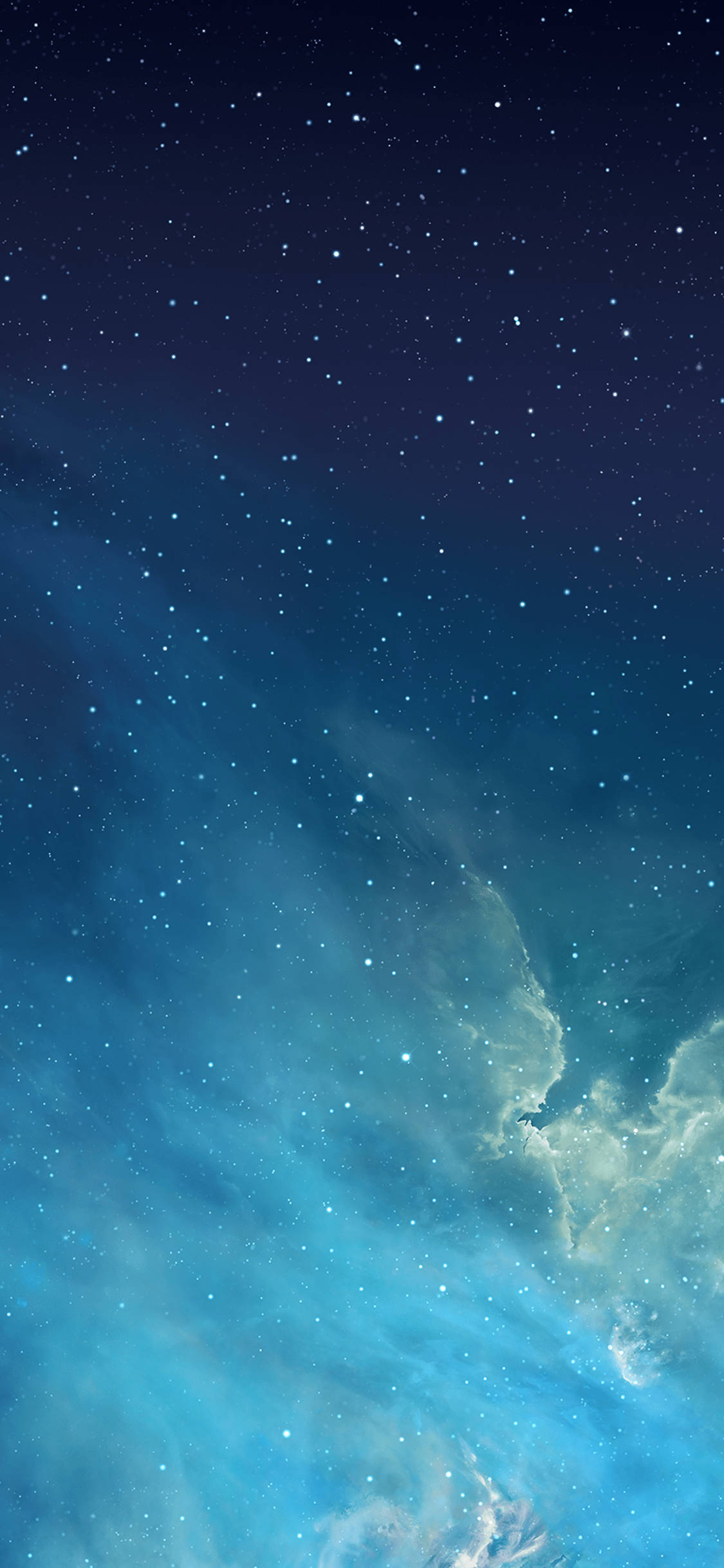 Cool Galaxy, deep blue nebulae, glowing stars, Full HD Phone Wallpaper
