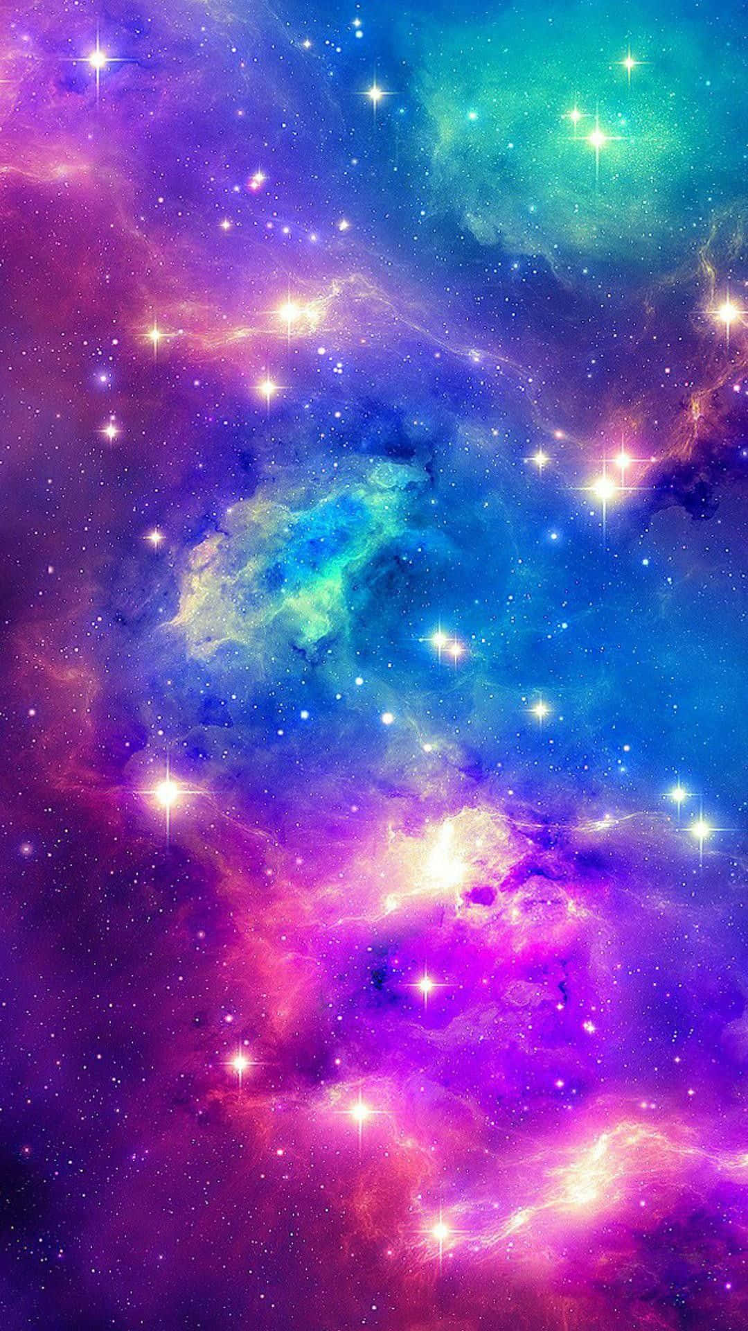pastel galaxy, vibrant cosmic nebula, electric purples, Full HD Phone Wallpaper