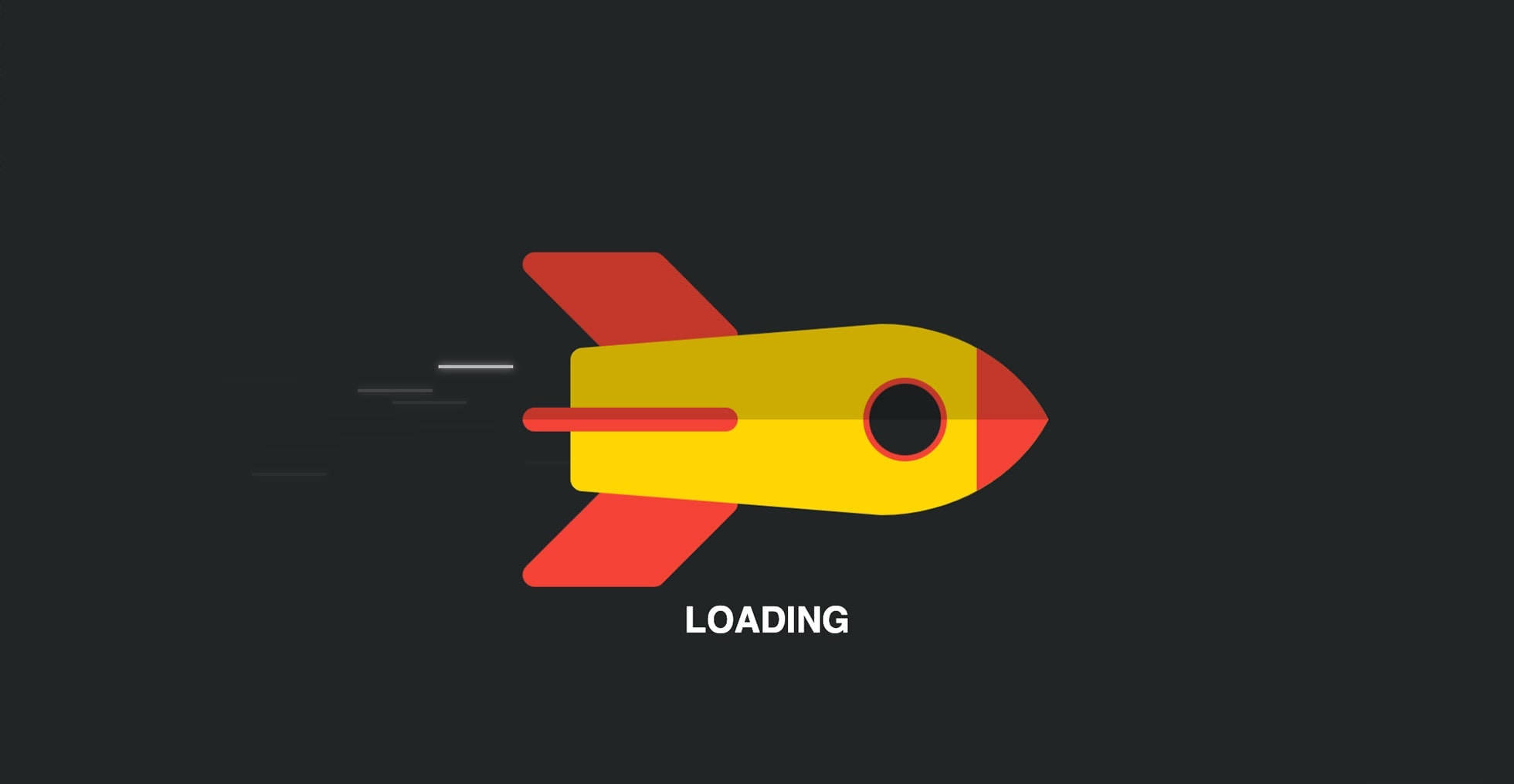 Cool Loading Rocket Gaming Desktop, yellow and red rocket, dark background, Full HD Desktop Wallpaper
