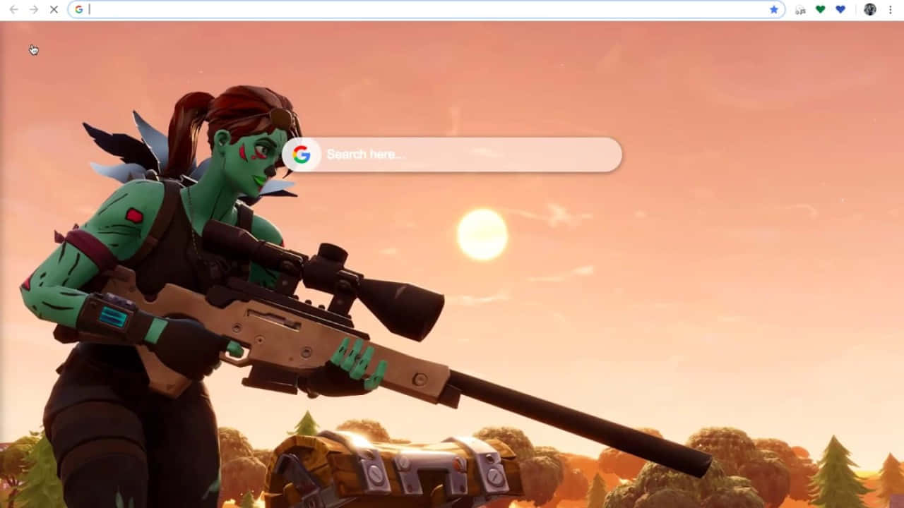 Cool Ghoul Trooper, green-skinned female gamer, wings, HD Desktop Wallpaper