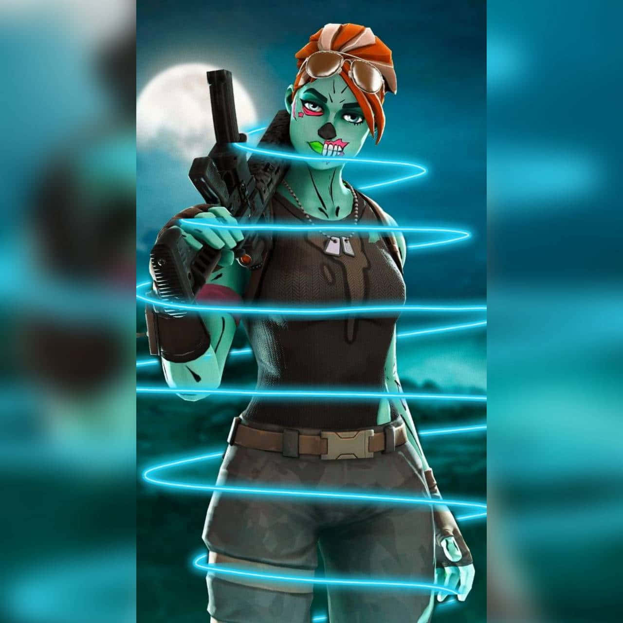 Cool Ghoul Trooper, green-skinned, orange hair, HD Desktop Wallpaper