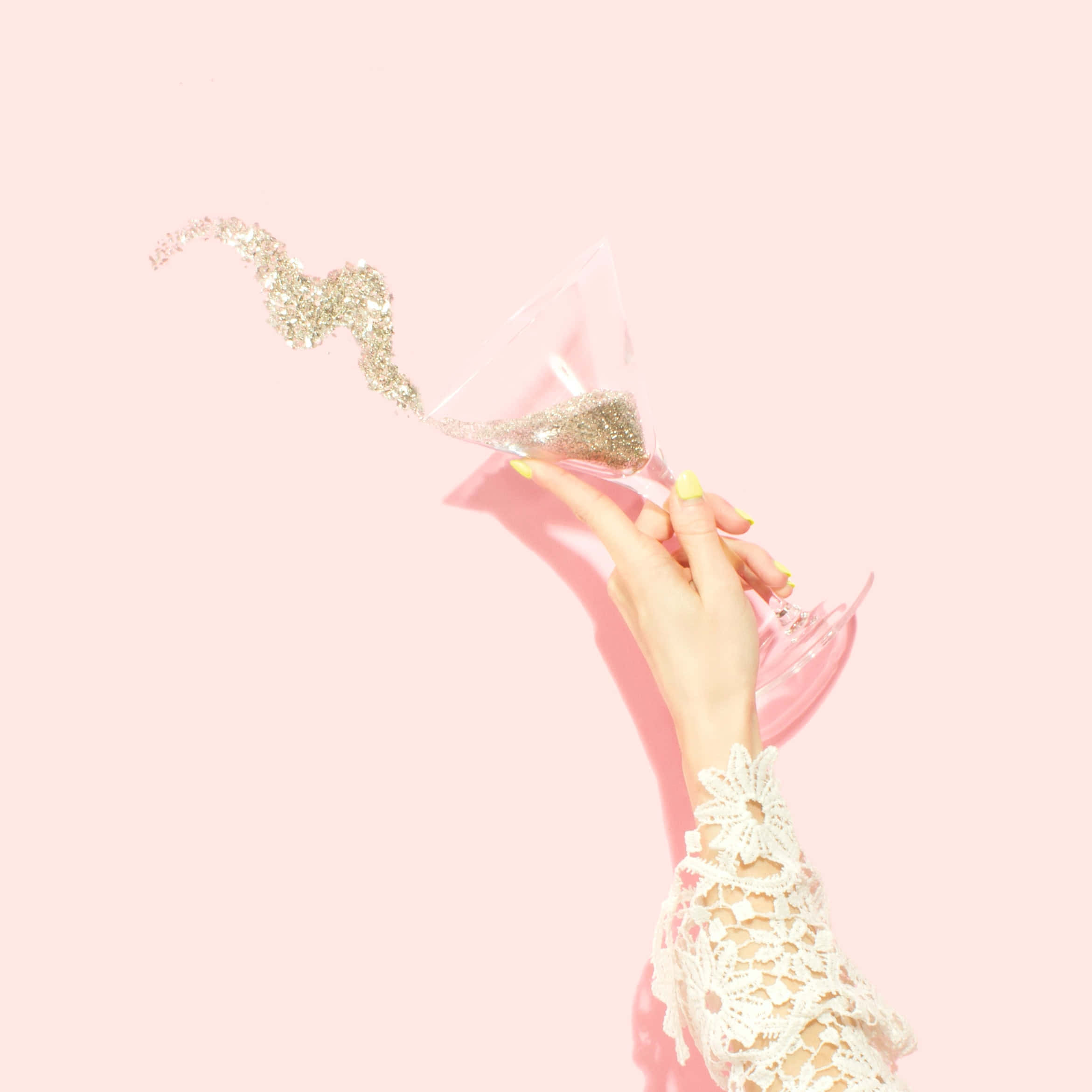 lace sleeve, martini glass, glitter, Full HD Desktop Wallpaper