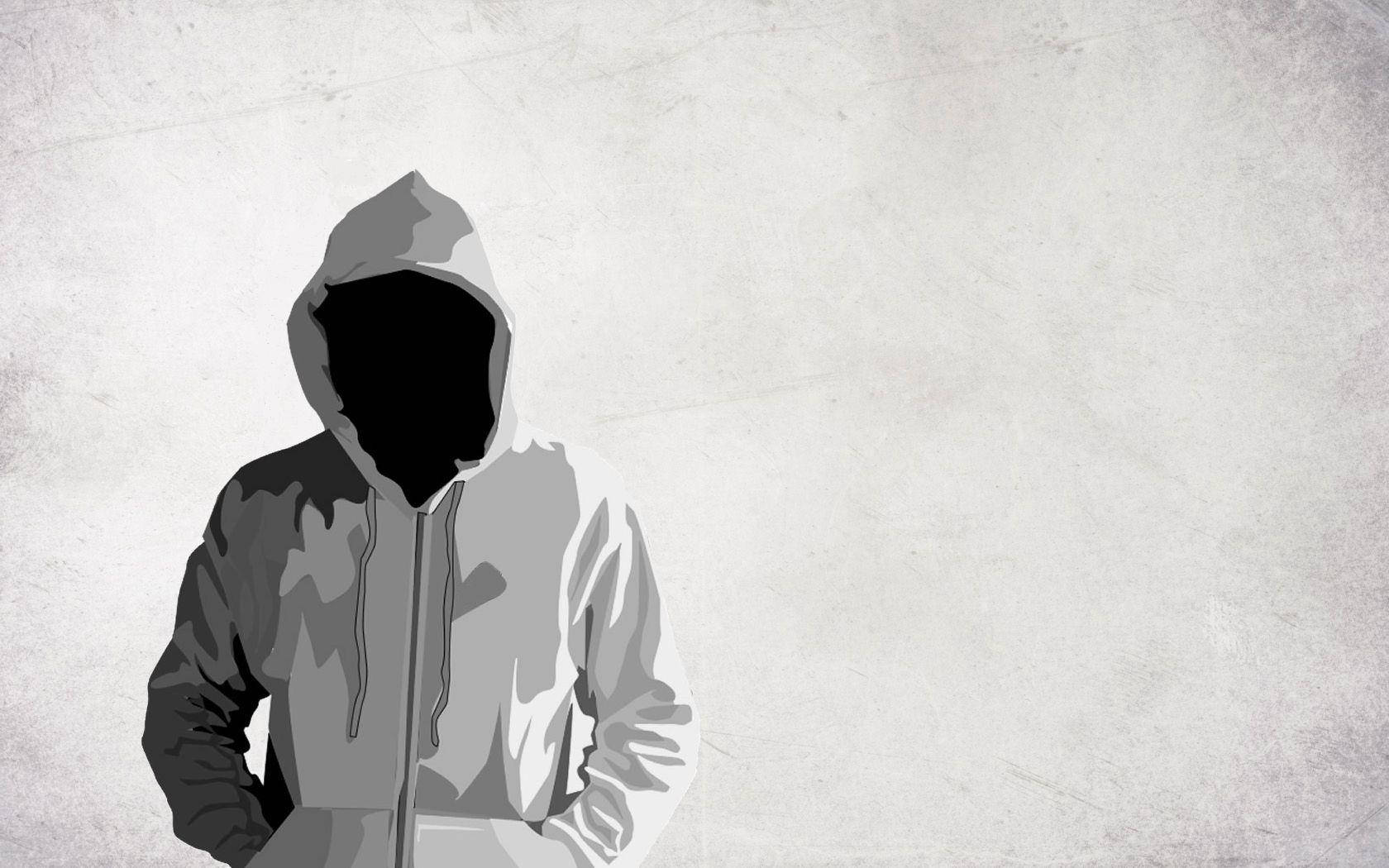 Light Gray Hoodie, hooded figure, blank face, HD Desktop Wallpaper