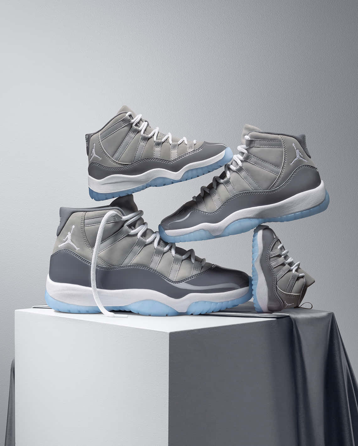 air jordan 11, white box, gray backdrop, HD Phone Wallpaper