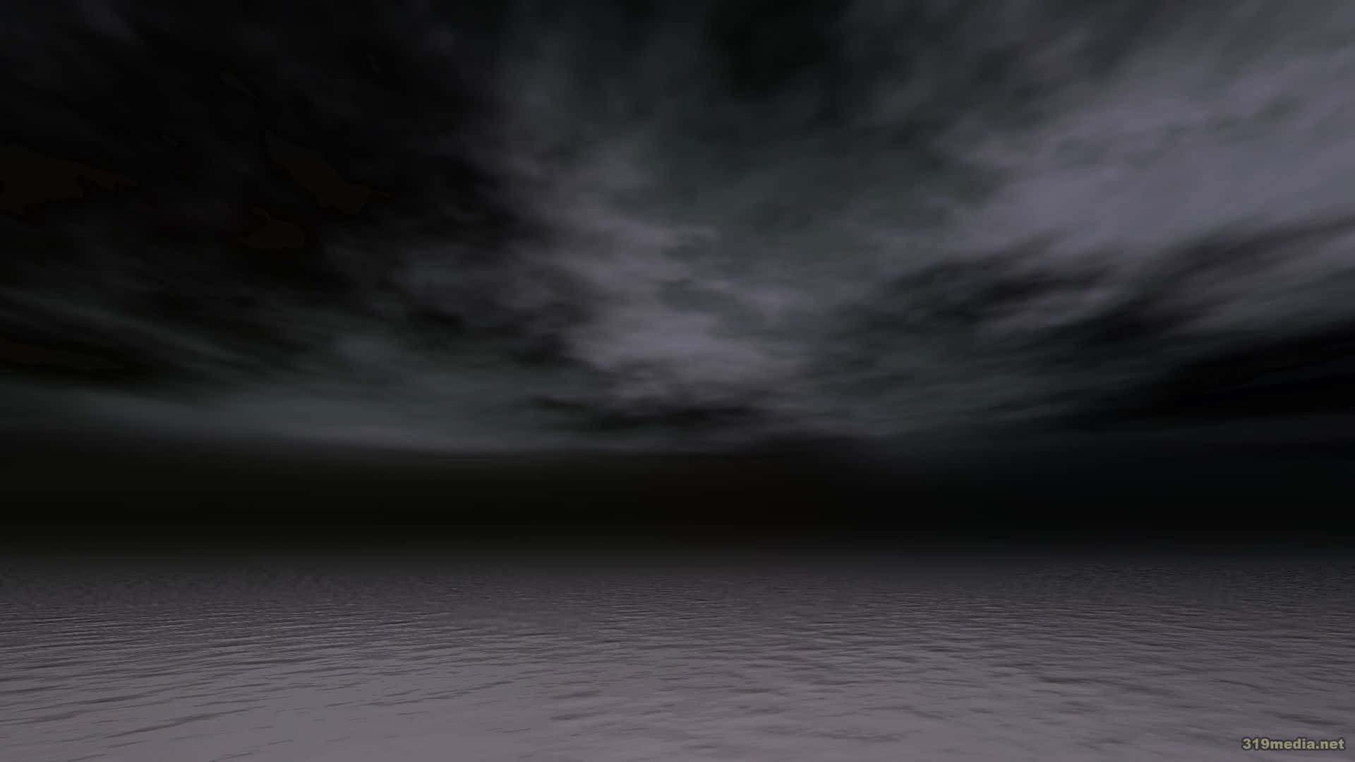 dark gray landscape, stormy sky, swirling clouds, Full HD Desktop Wallpaper