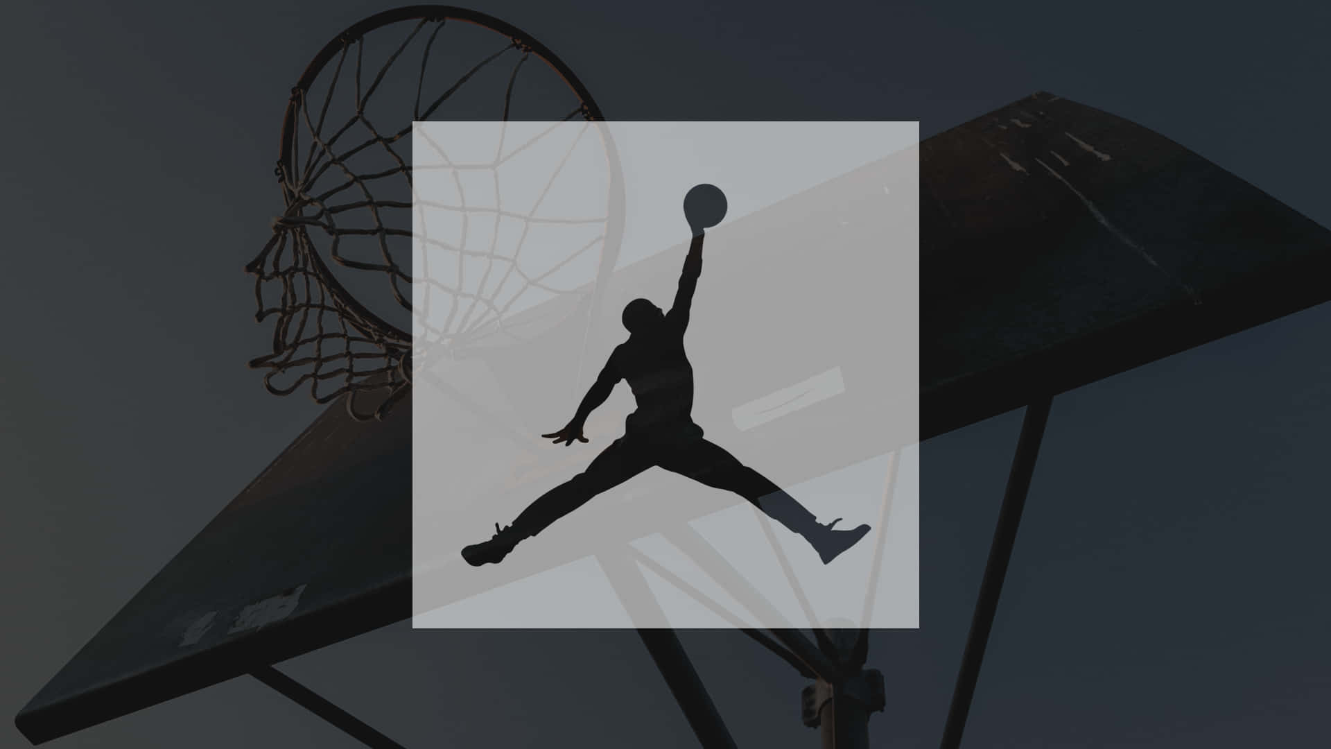 basketball player, hoop, dark sky, Full HD Desktop Wallpaper