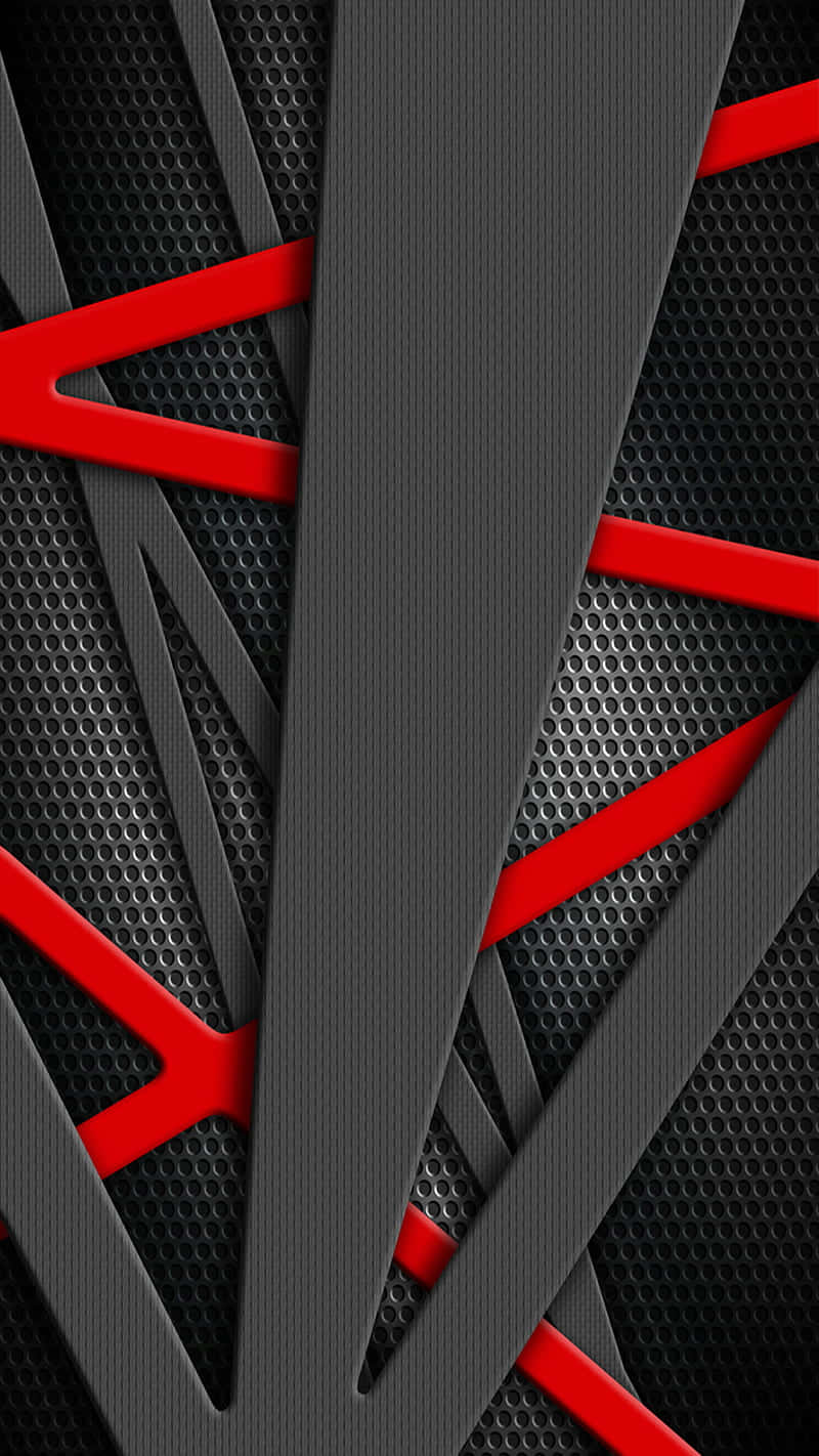 Cool Grey, black textured panels, bold red angular stripes, HD Phone Wallpaper