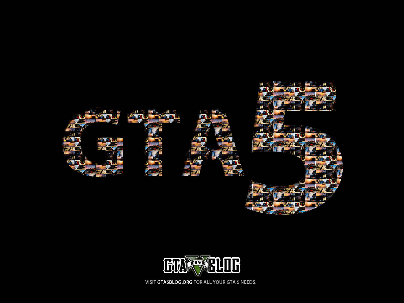 GTA 5, GTA V, black background, HD Desktop Wallpaper