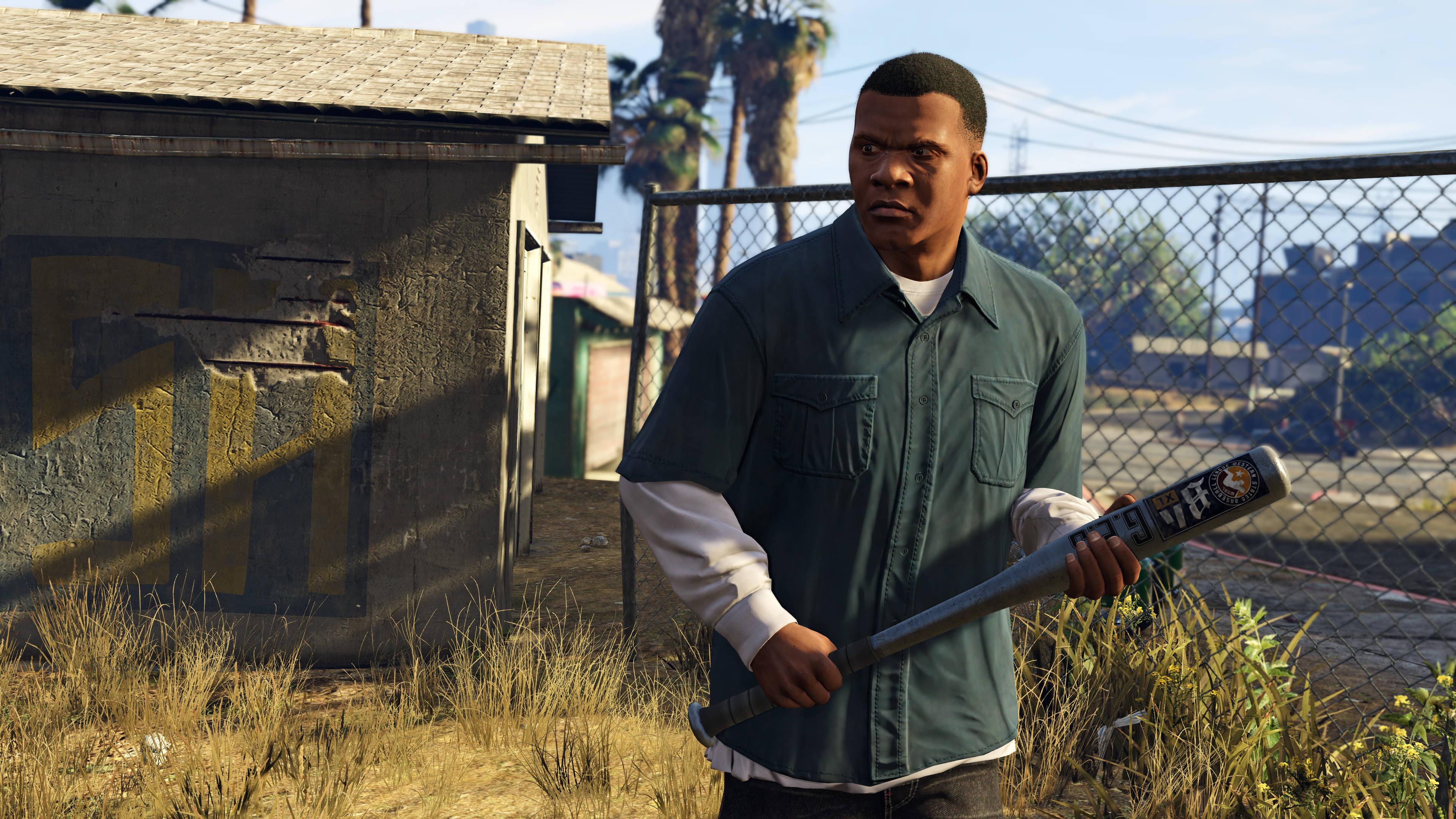 GTA, man, baseball bat, 4K Desktop Wallpaper