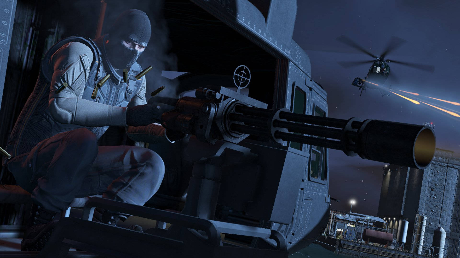 GTA, Gatling gun, helicopter, Full HD Desktop Wallpaper