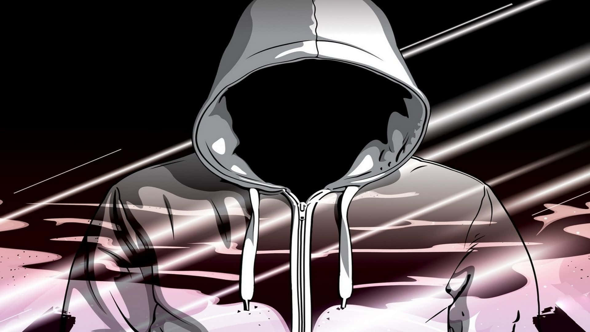 Cool Guy, hooded figure, dark background, Full HD Desktop Wallpaper