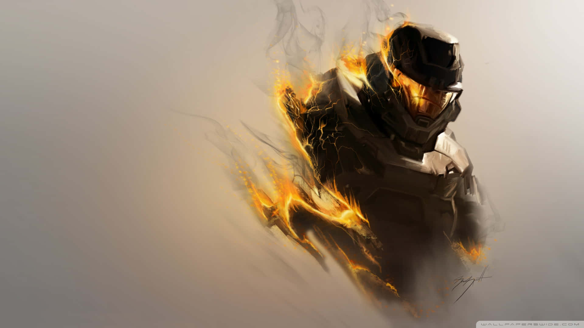 Halo, futuristic soldier, helmet, Full HD Desktop Wallpaper