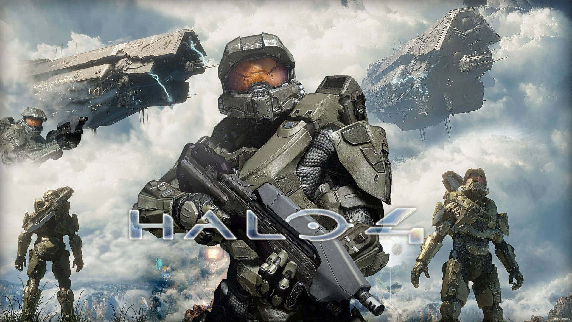 Halo 4, soldier, green armor, Full HD Desktop Wallpaper