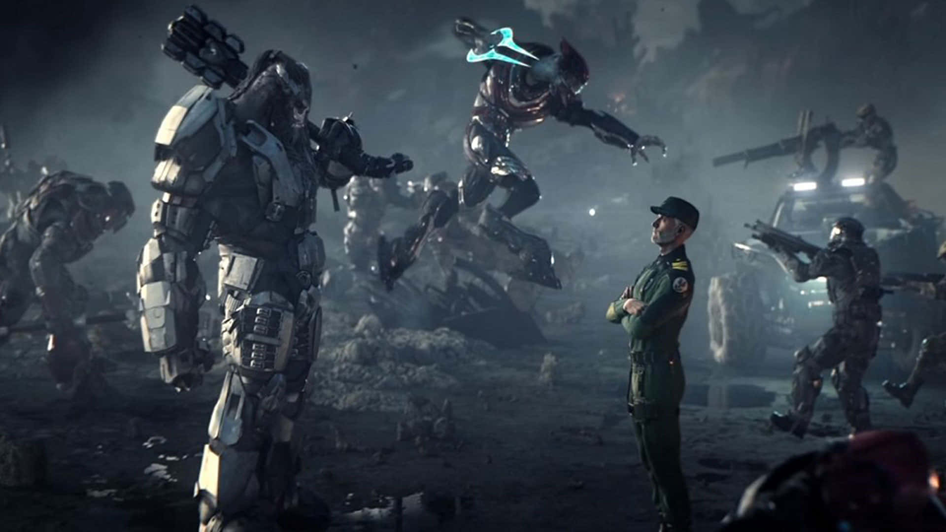 Cool Halo, soldier, armored mechs, Full HD Desktop Wallpaper