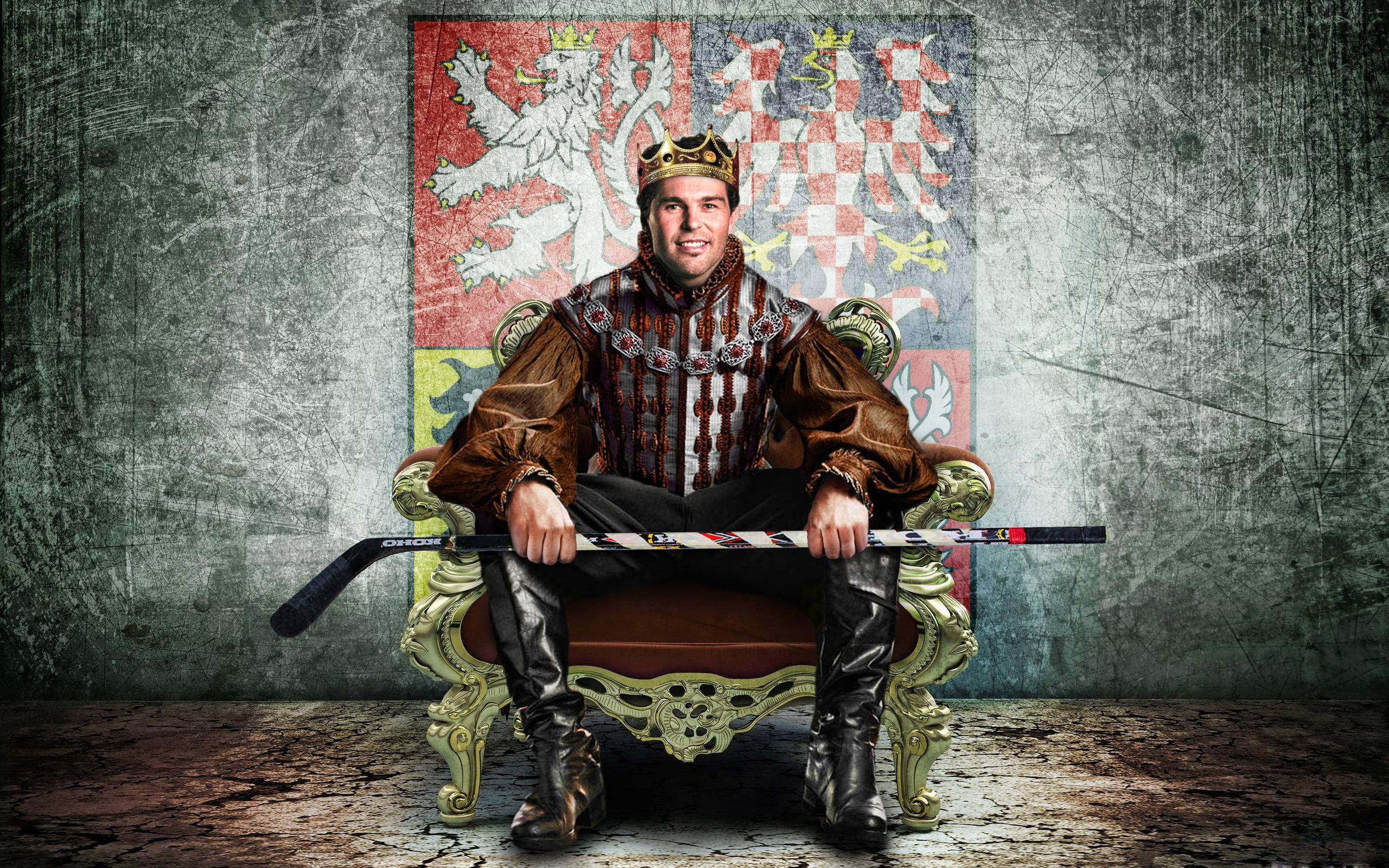 royal regalia, hockey gear, ornate throne, 2K Desktop Wallpaper