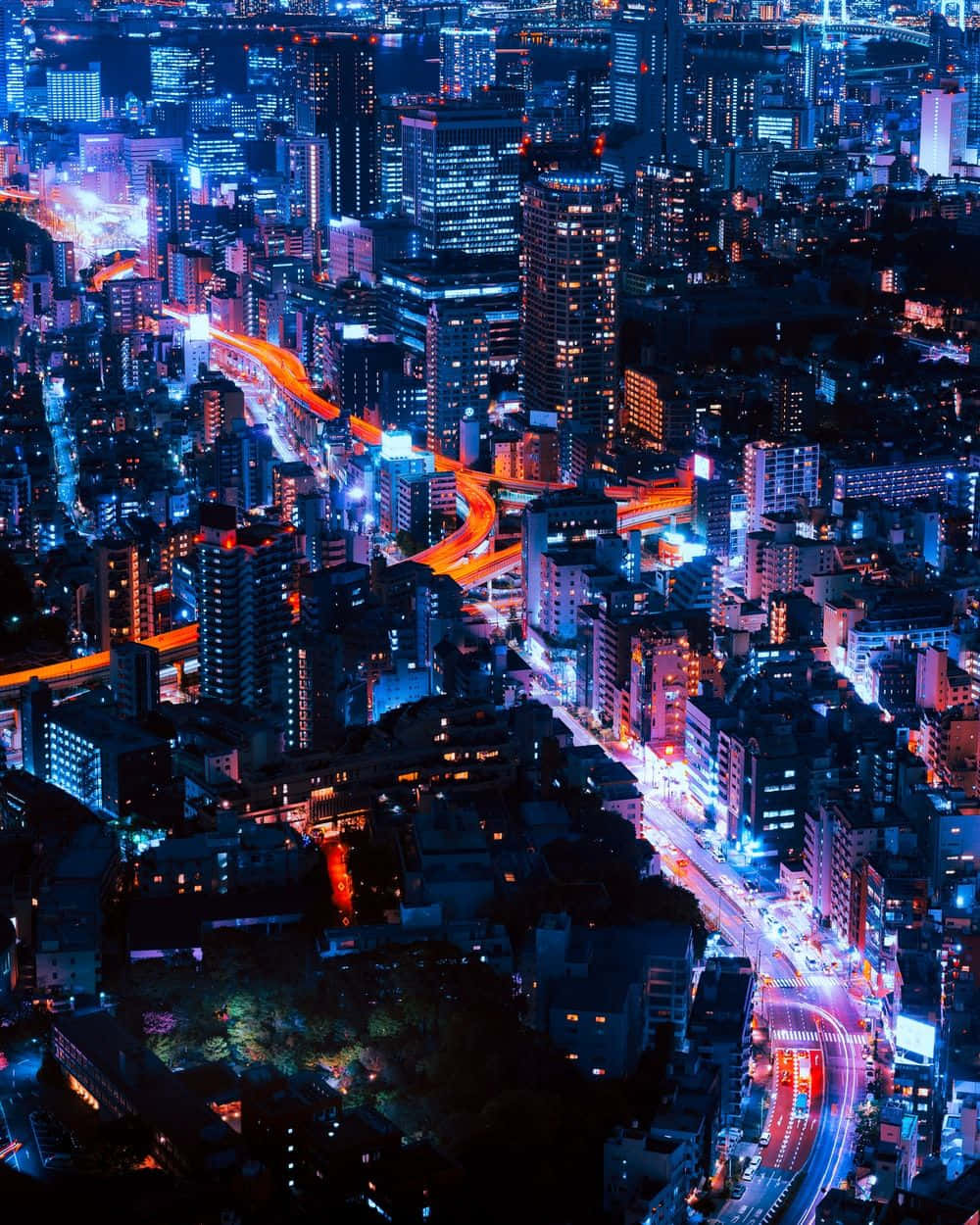 iPad Pro, Cityscape, Night, SD Phone Wallpaper