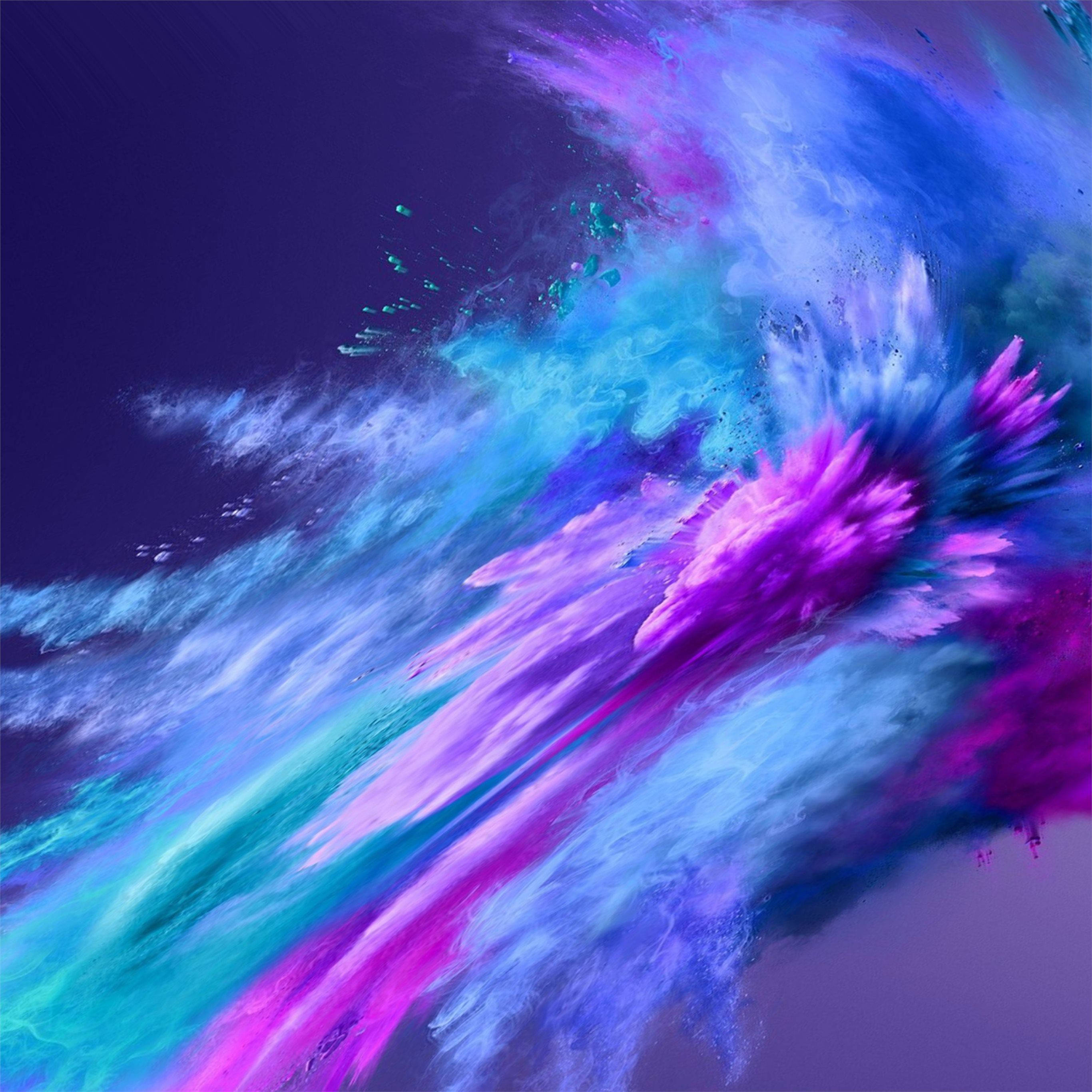 iPad, cosmic dust, electric blue, 2K Desktop Wallpaper