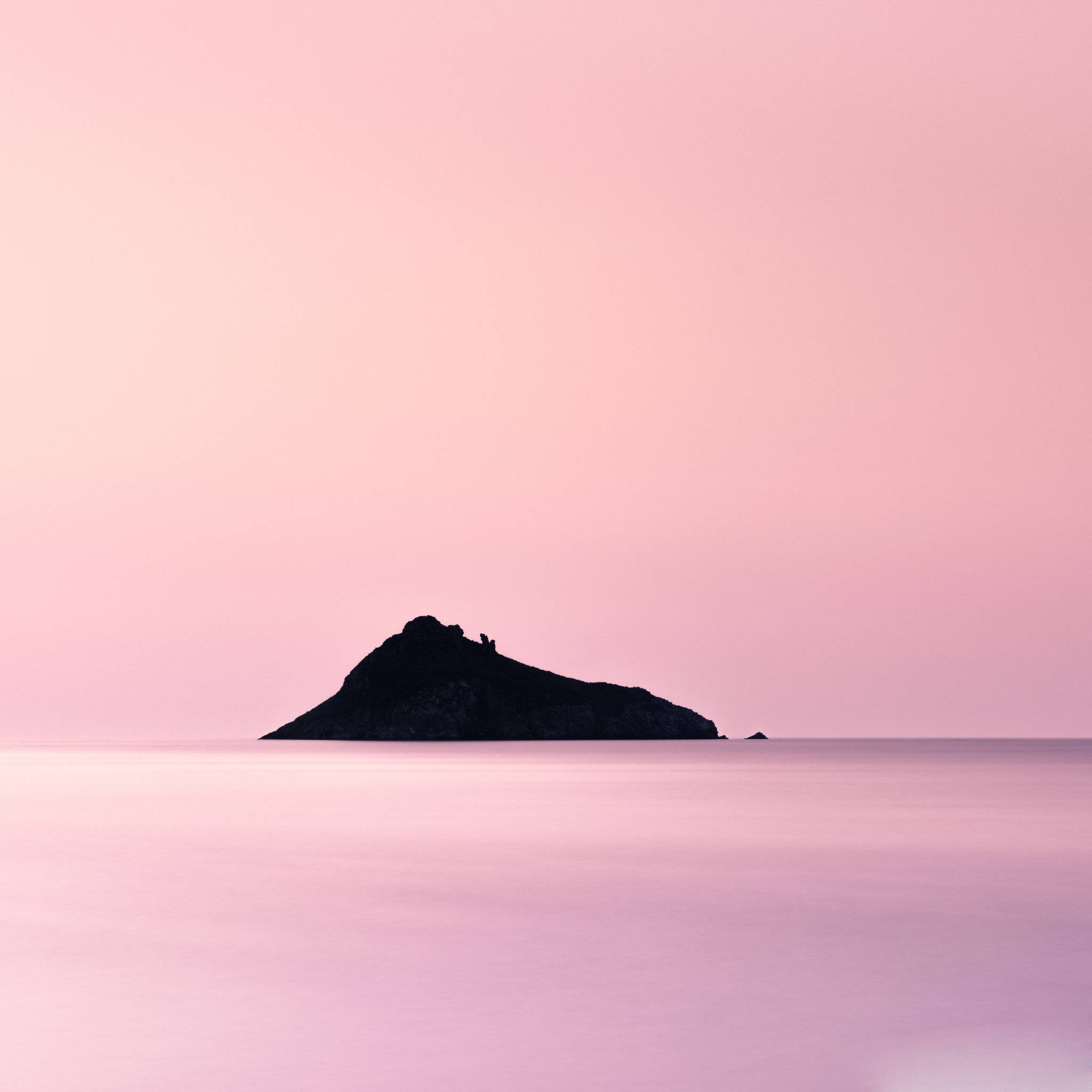 iPad, pink sea, twilight sky, Full HD Desktop Wallpaper