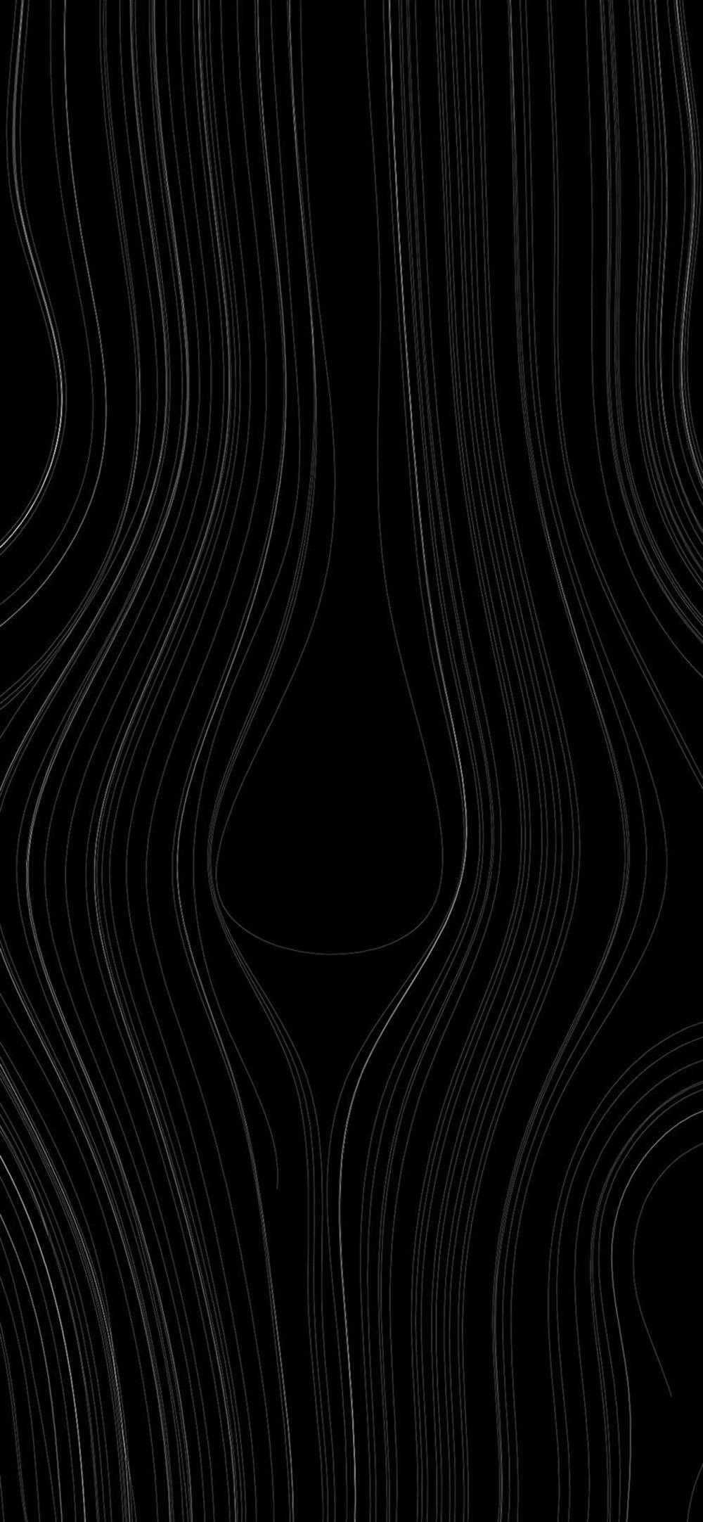 iPhone 11, black, white lines, Full HD Phone Wallpaper