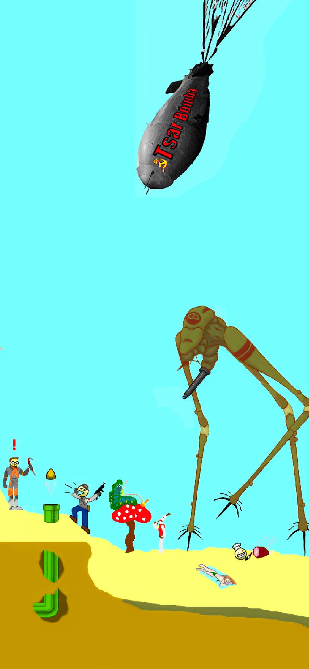 iPhone 11, alien battle, giant insect, Full HD Phone Wallpaper