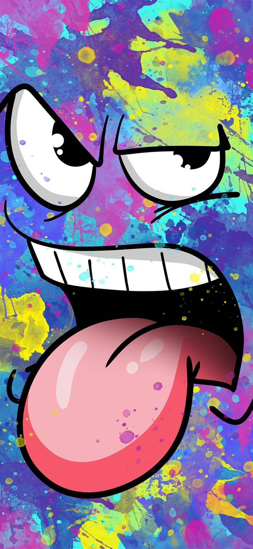 iPhone 11, cartoon face, rainbow aesthetic, Full HD Phone Wallpaper