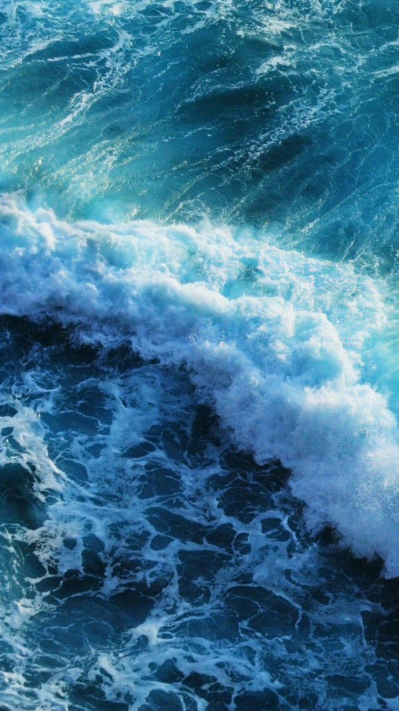 iPhone 6s, blue waves, turquoise ocean waves, SD Phone Wallpaper