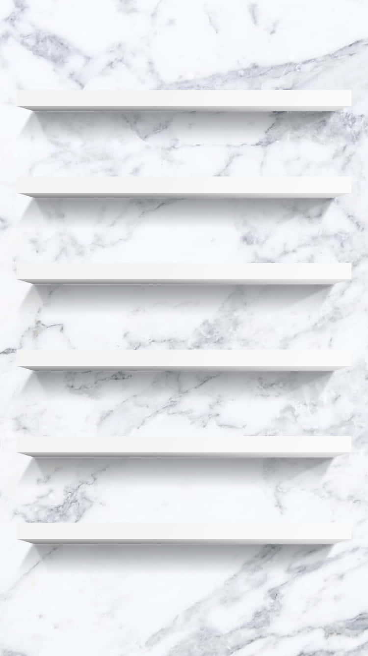 white shelves, marble wall, gray veining, HD Phone Wallpaper