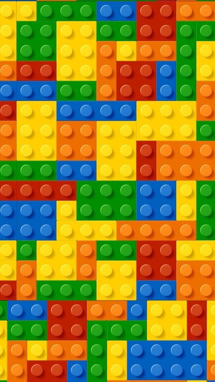 colorful lego brick pattern, Vibrant colorful lego bricks, repeating pattern, HD Phone Wallpaper