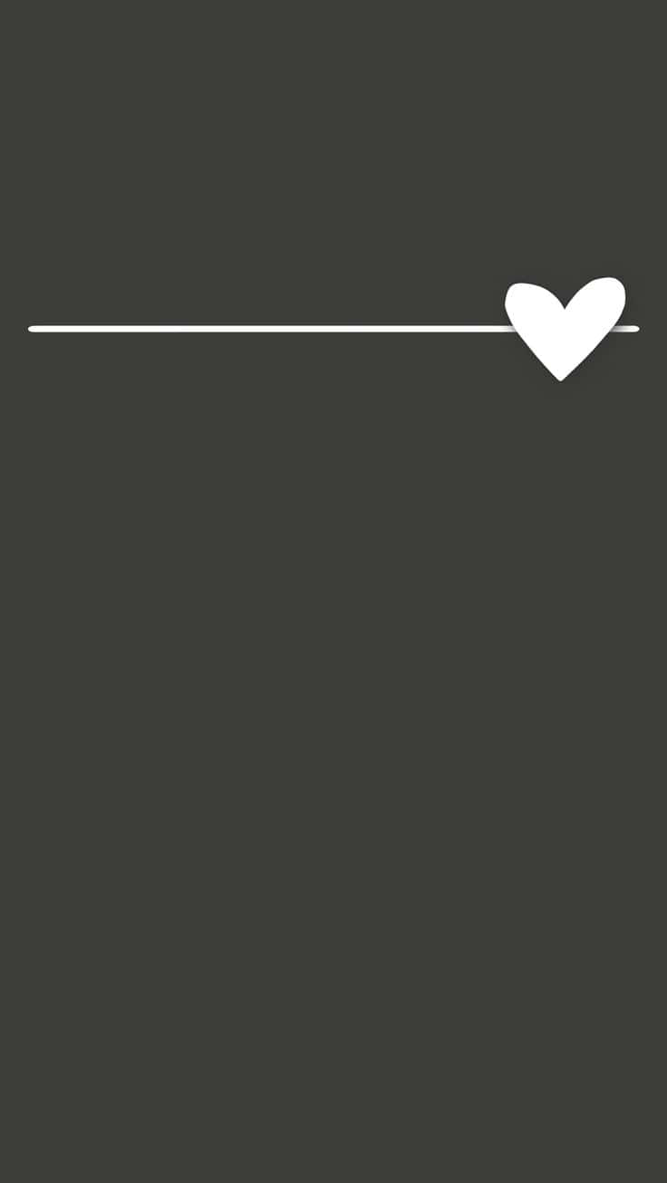 iPhone, white heart icon, horizontal line, HD Phone Wallpaper