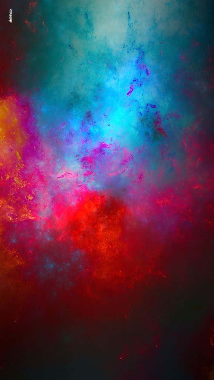 cosmic nebula, red, pink, HD Phone Wallpaper