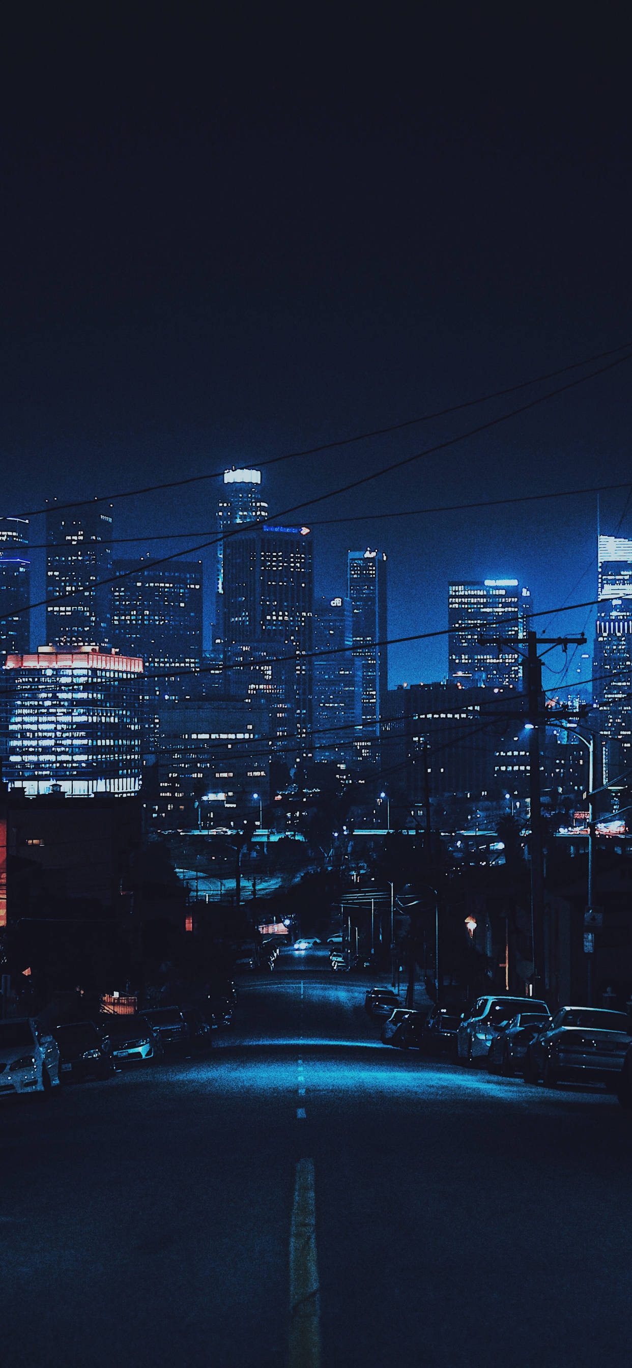 iPhone XS Max, blue, cityscape, 2K Phone Wallpaper