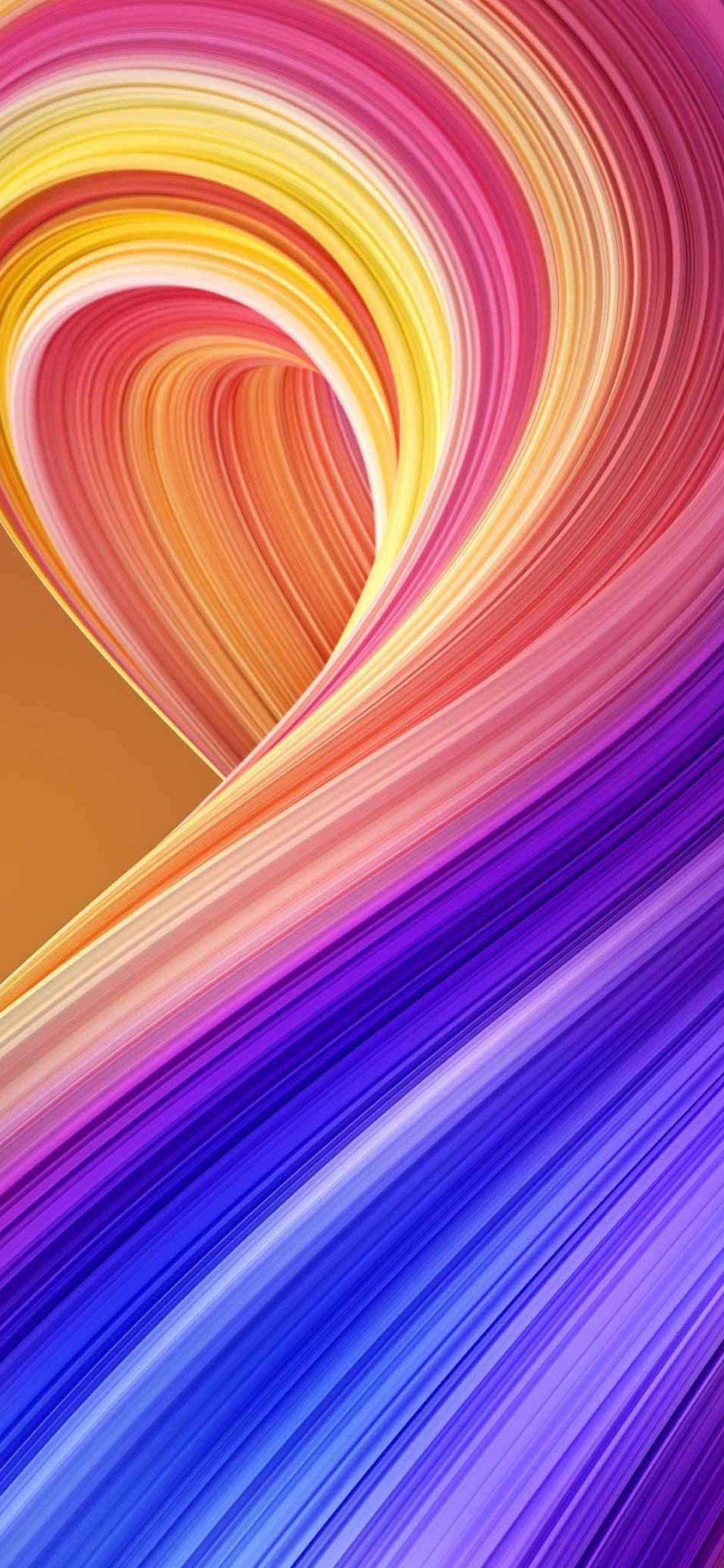 iPhone XS Max, multicolored swirl, rainbow streaks, 2K Phone Wallpaper