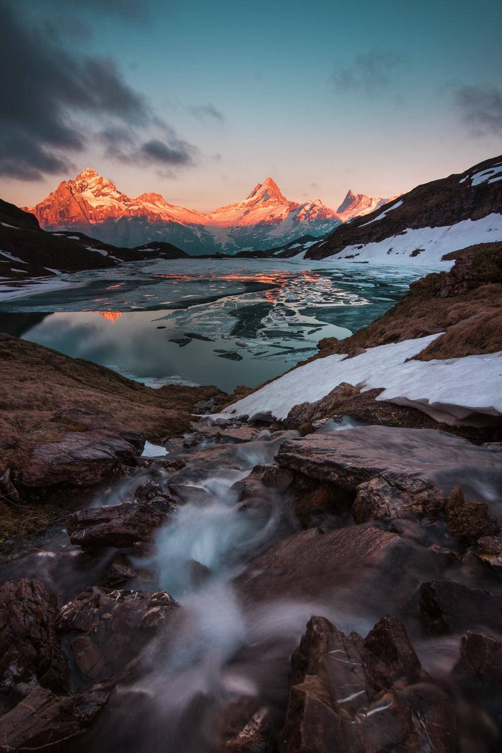 iPhone XS Max, mountain landscape, alpine lake, HD Phone Wallpaper