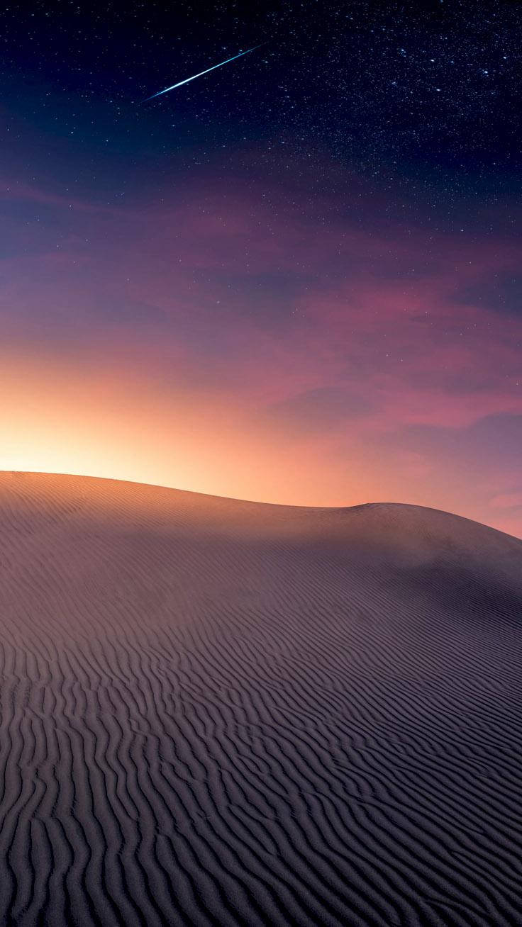 iPhone XS Max, desert dune, starry twilight sky, HD Phone Wallpaper