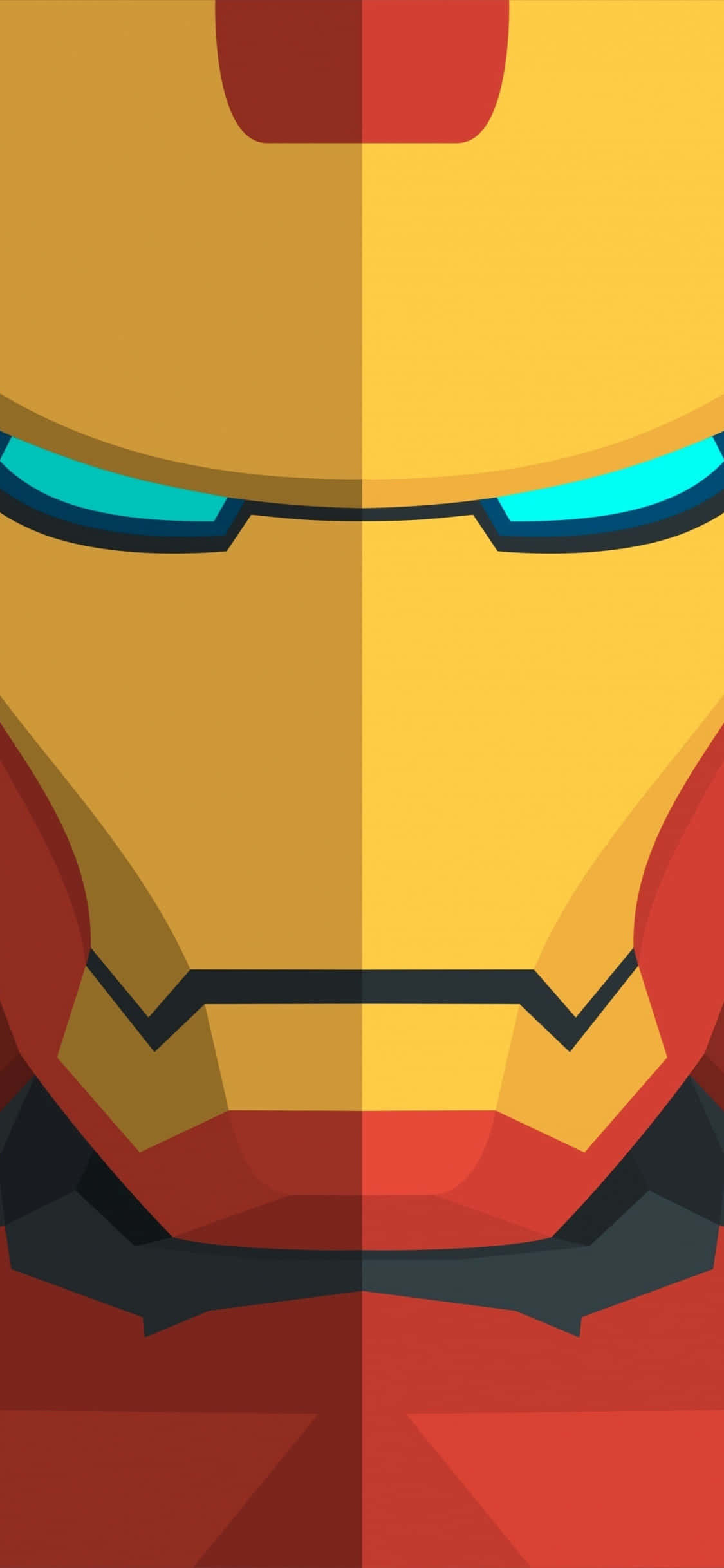 Iron Man, helmet, red and yellow, Full HD Phone Wallpaper