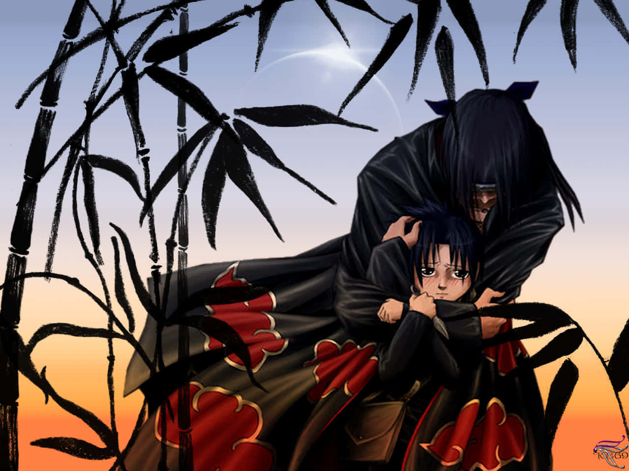 Cool Itachi, Itachi, black cloak with red clouds, HD Desktop Wallpaper