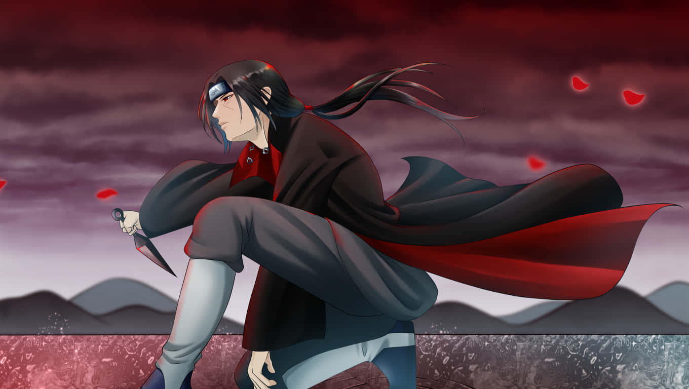 Cool Itachi, anime warrior, black hair, HD Desktop Wallpaper