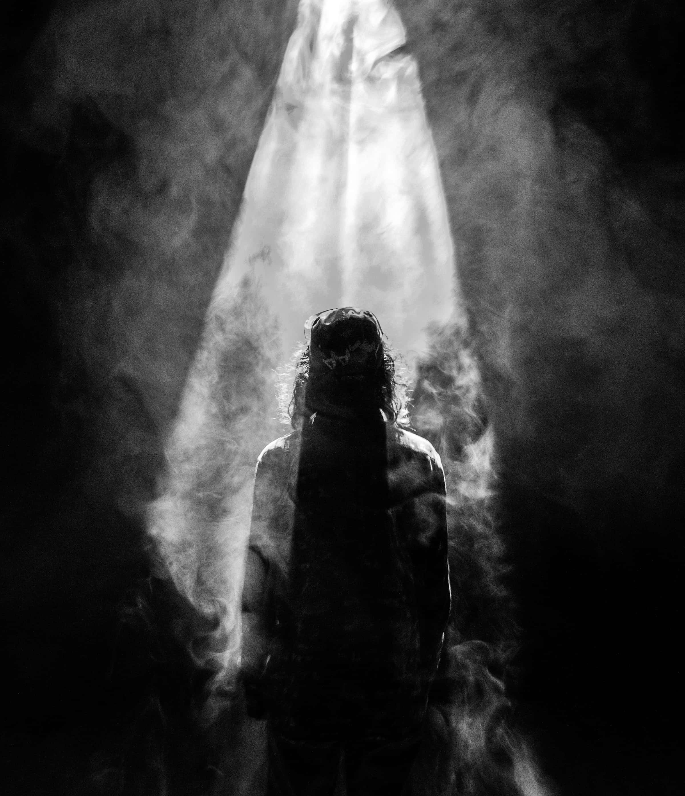 Cool Jesus, silhouette, dramatic beam of light, 2K Phone Wallpaper
