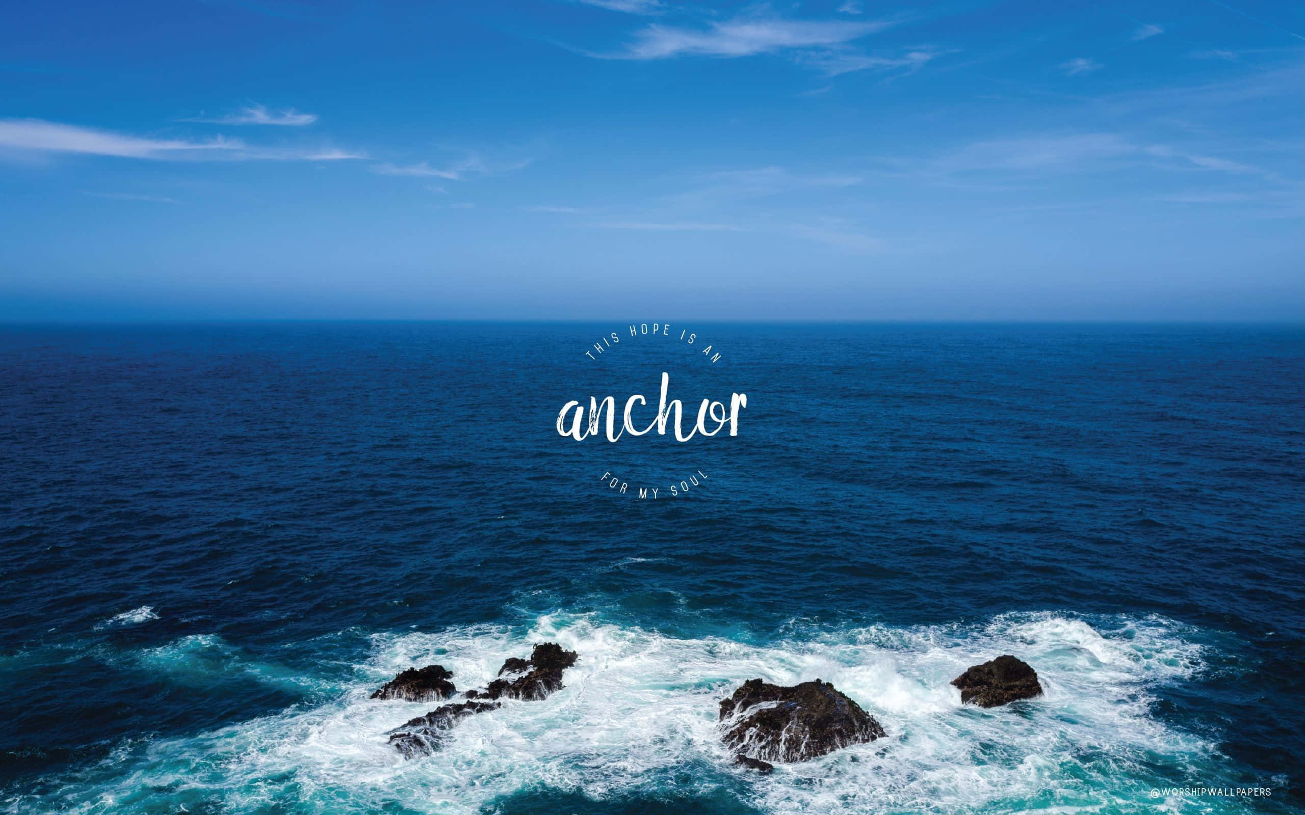Cool Jesus, deep blue ocean, white-capped waves, 2K Desktop Wallpaper