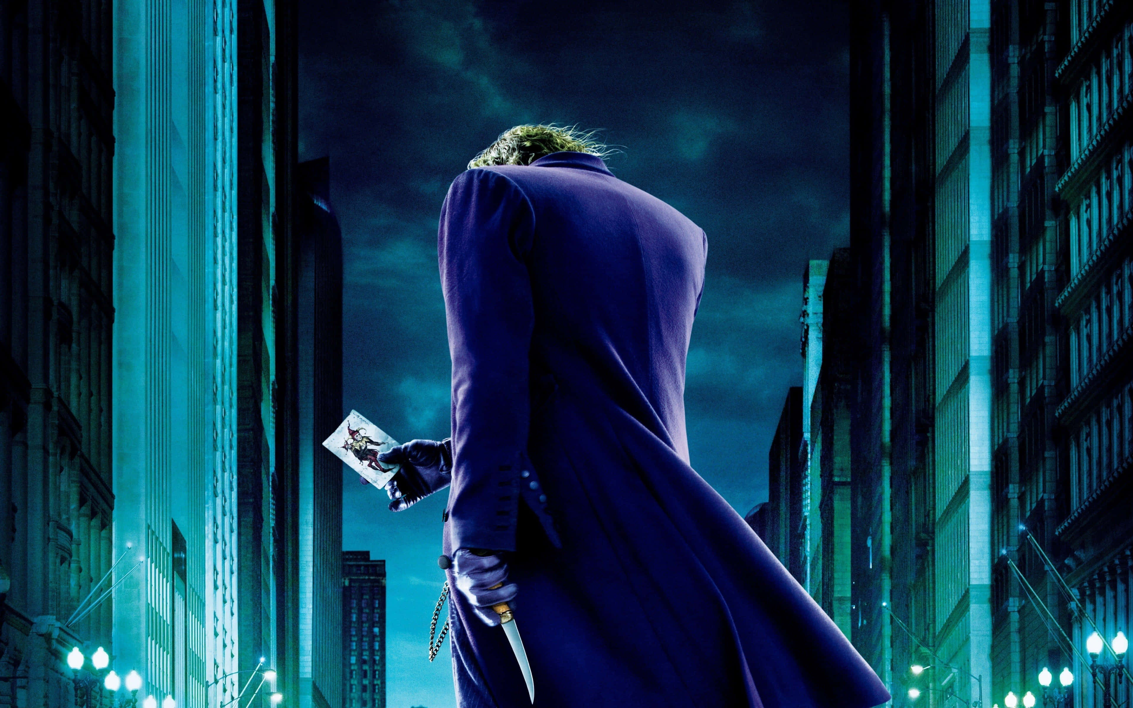 Cool Joker, purple coat, playing card, 4K Desktop Wallpaper