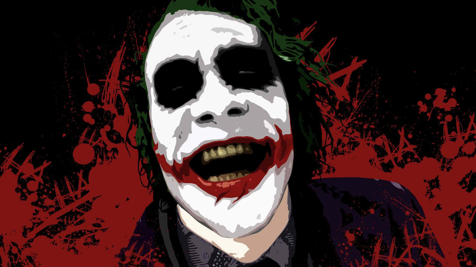 Joker, white face, black eyes, Full HD Desktop Wallpaper