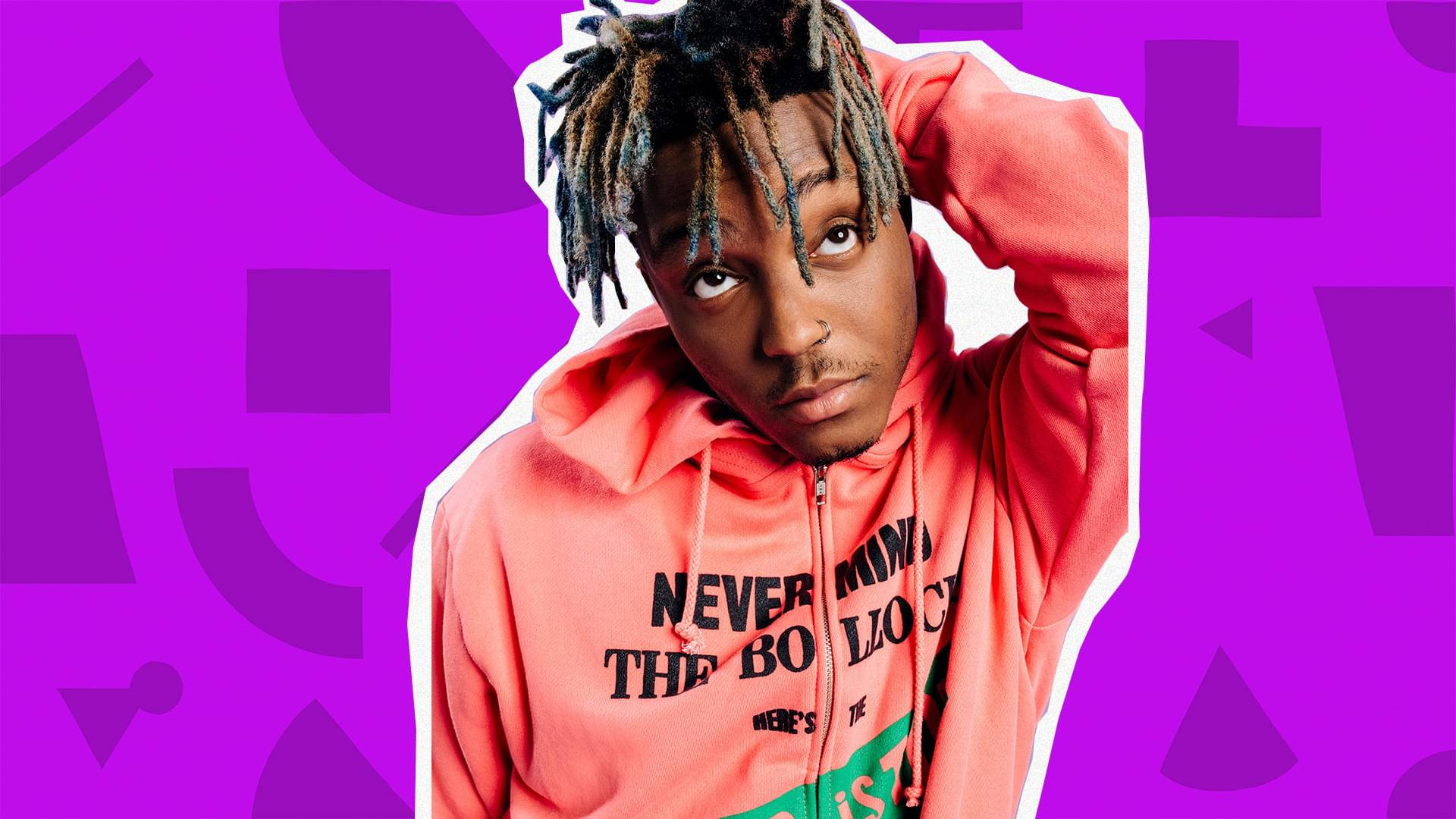 Cool Juice WRLD, pink hoodie, dreadlocks, Full HD Desktop Wallpaper