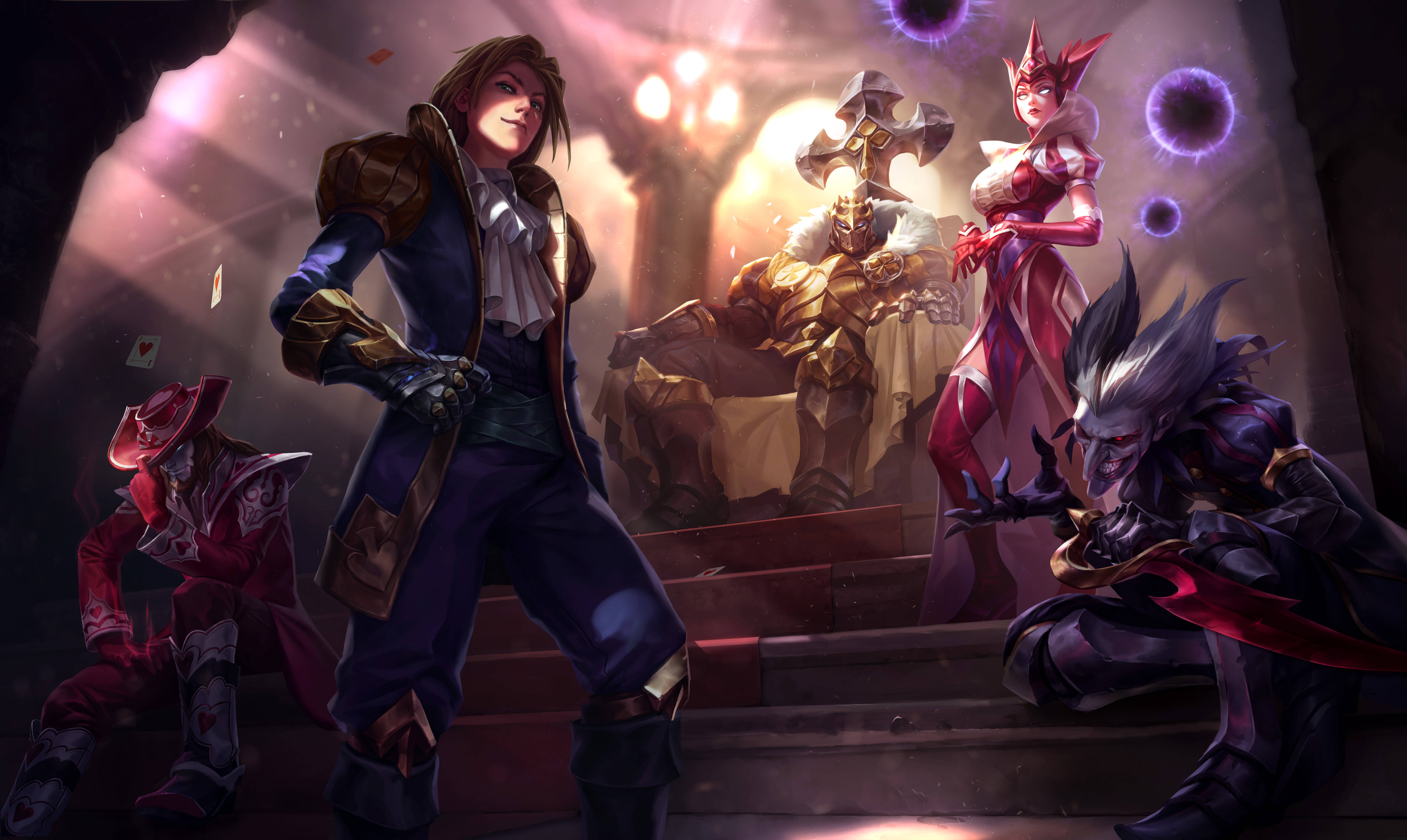 Cool League Of Legends, fantasy characters, glowing lights, 5K Desktop Wallpaper