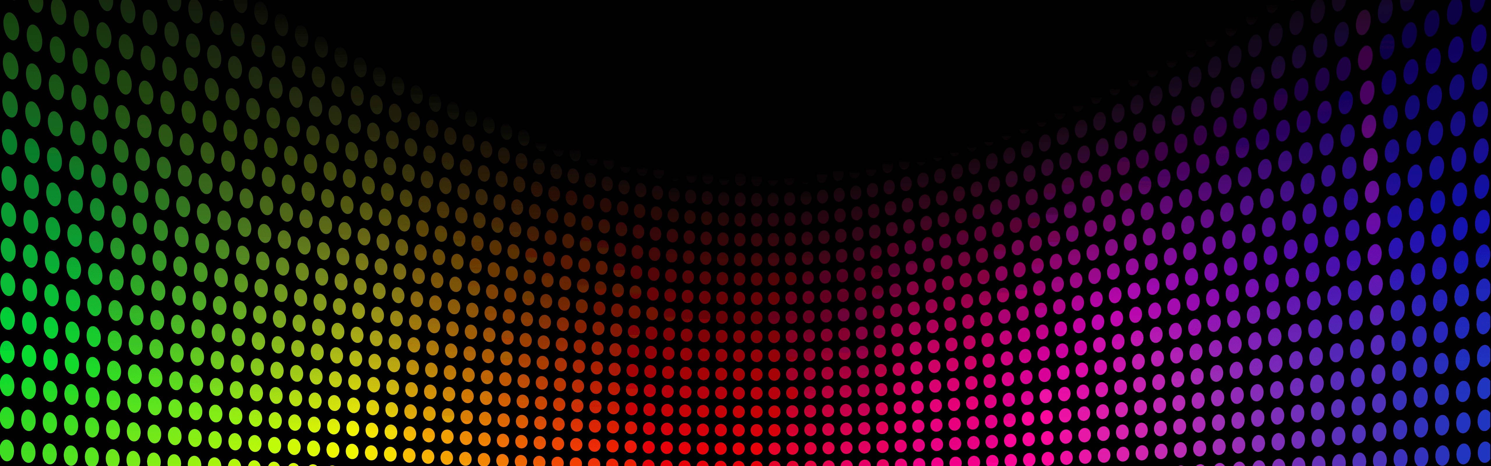 rainbow wave, glowing multicolored dots, green to blue, 5K Desktop Wallpaper