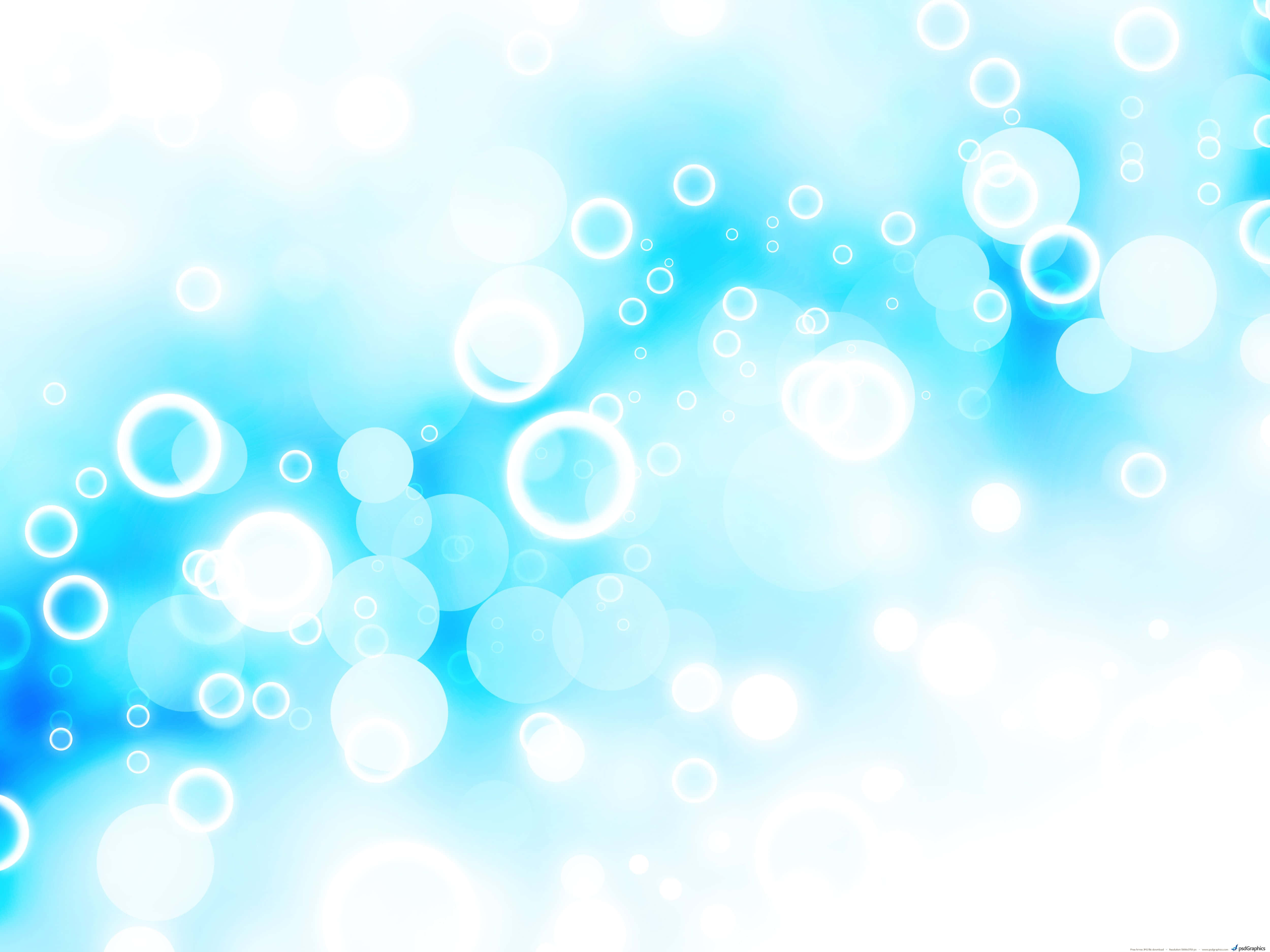 cool light blue, soft glowing circles, gradient of cool blue and white, 4K Desktop Wallpaper