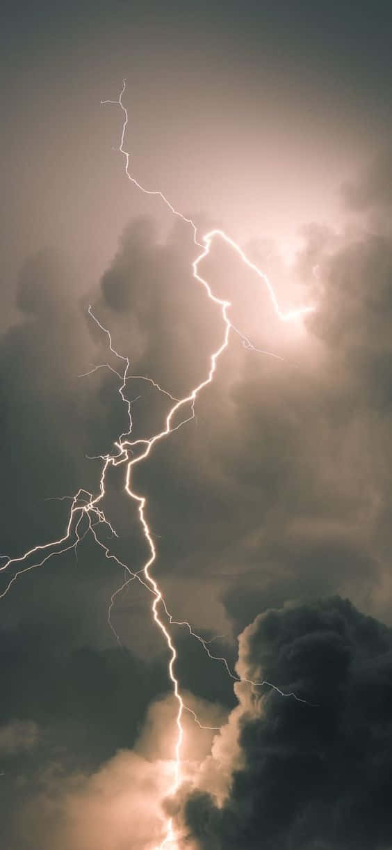 Cool Lightning, stormy sky, dense clouds, SD Phone Wallpaper