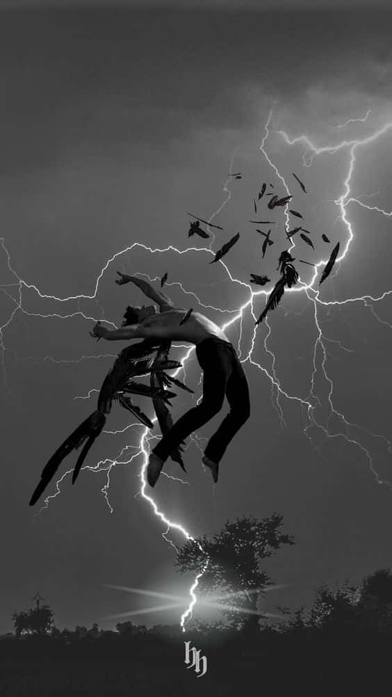 Cool Lightning, lightning bolts, stormy sky, SD Phone Wallpaper
